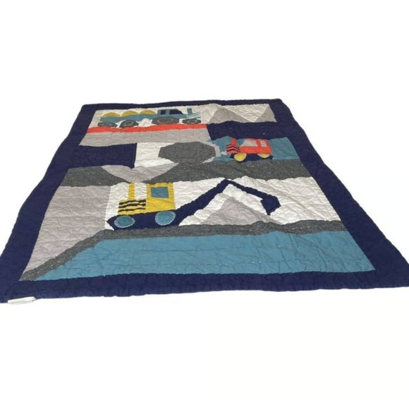 Pottery Barn Kids Jax Construction Toddler Quilt, Organic Sheet Set & Pillowcase - Picture 8 of 8